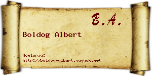 Boldog Albert névjegykártya